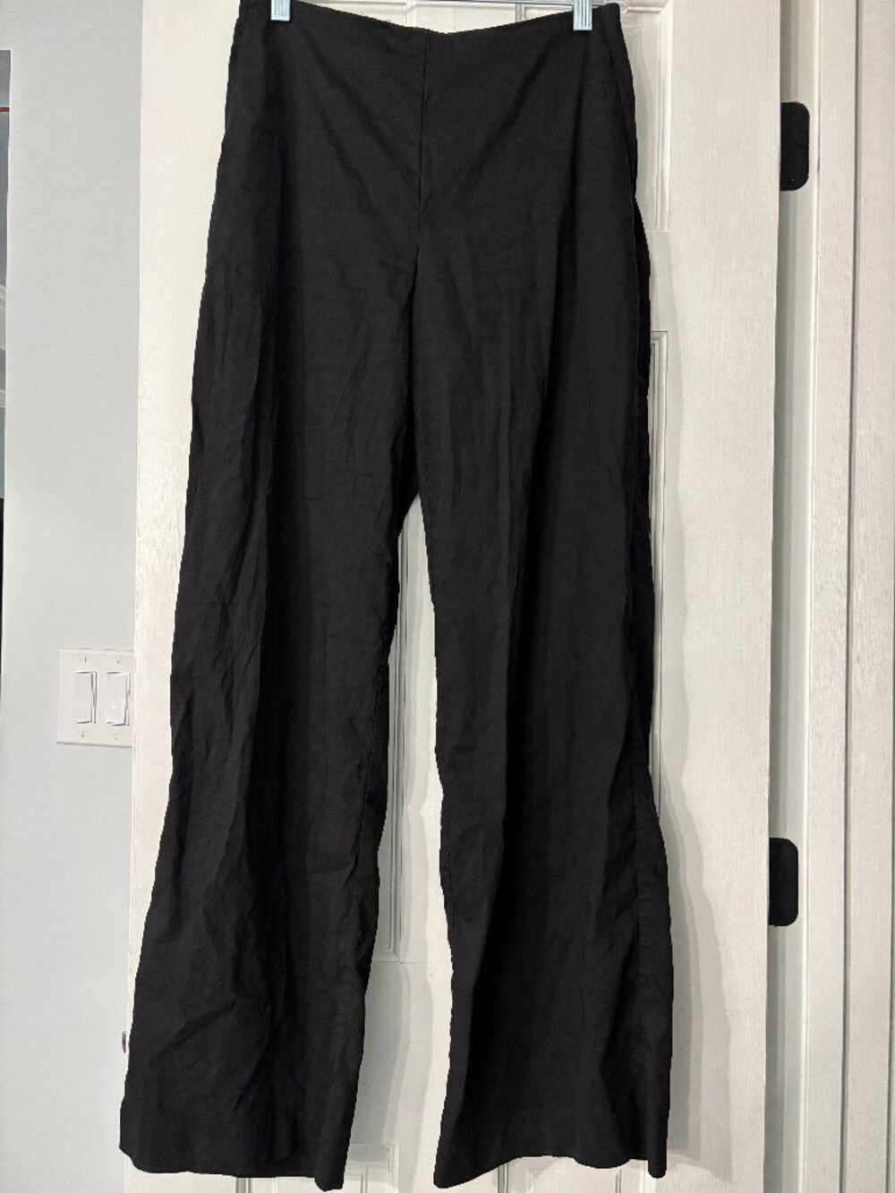 Babaton Aritzia Maritza High-Rise Wide-Leg Linen Pants - Black - Size 6